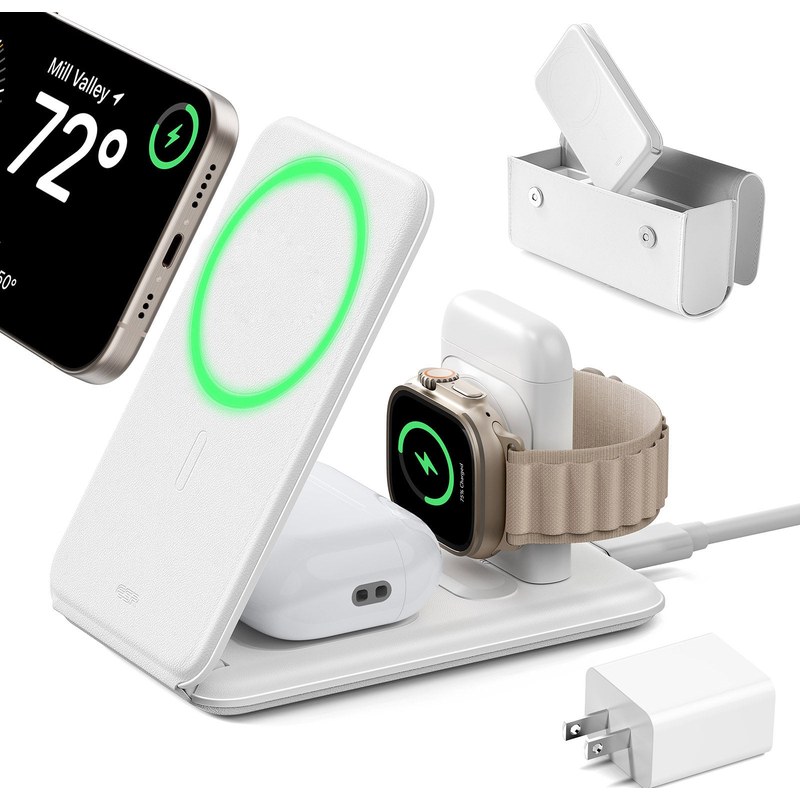 Magnetic Wireless Power Bank 10000mAh with Smart Display (MagSafe-compatible alignment)